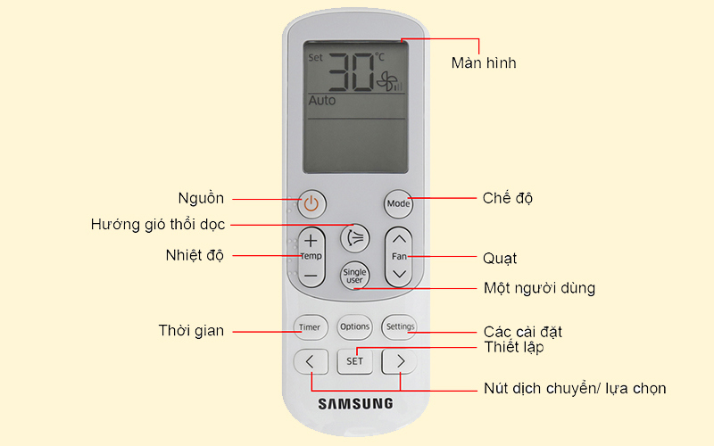 cách sử dụng điều hòa Samsung